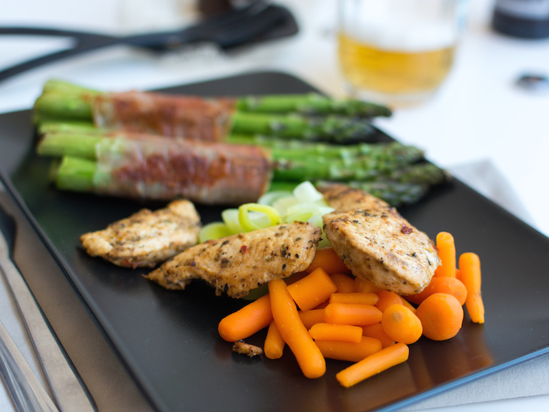 Chicken breast steak with vegtables